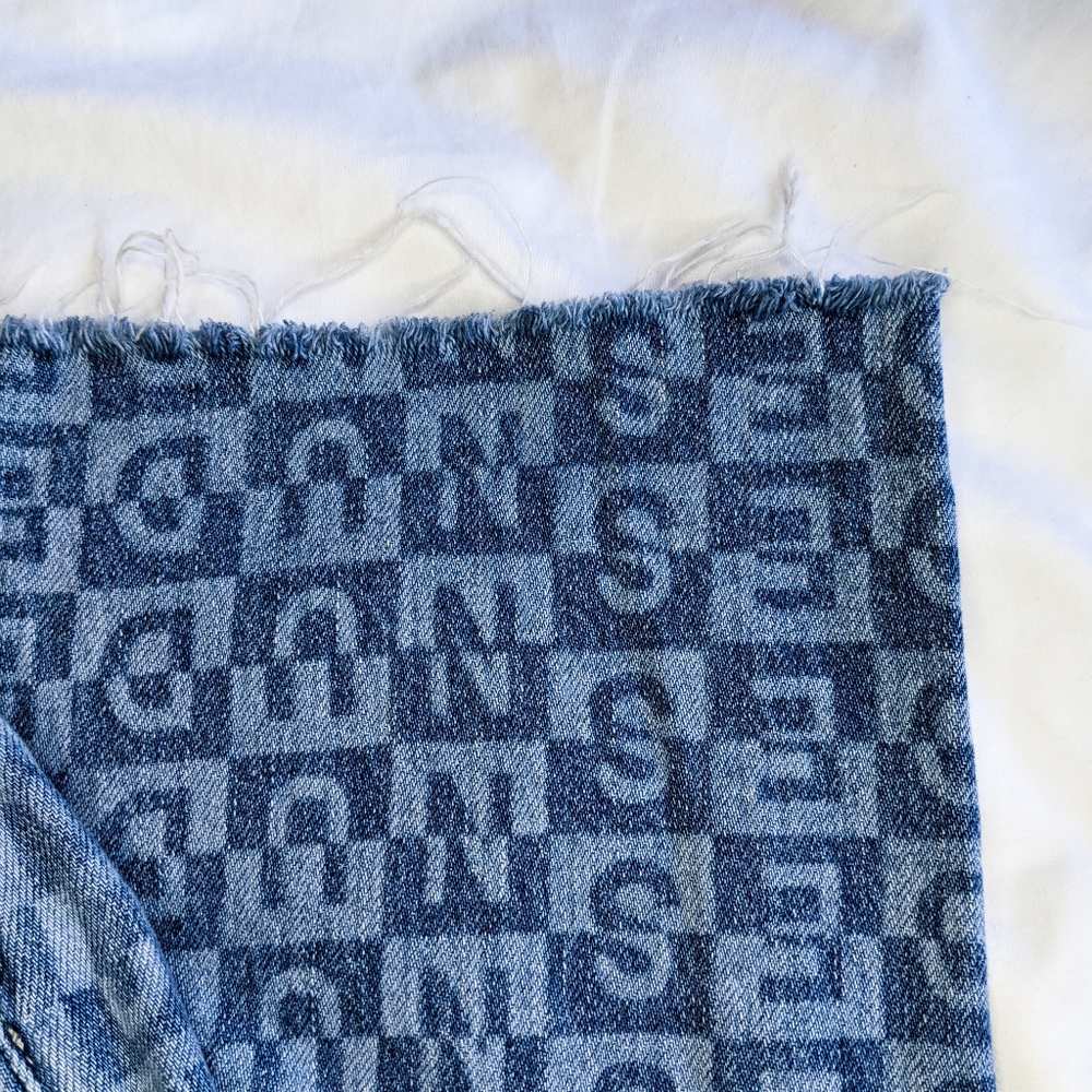 Urban Outfitters BDG Nudes Lettering High Waisted Wide Leg Raw Hem Denim Jeans - Picture 10 of 15